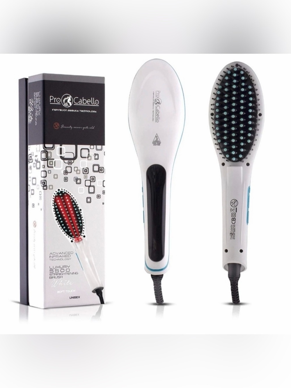 NIB Heated Straightening & Detangling Brush